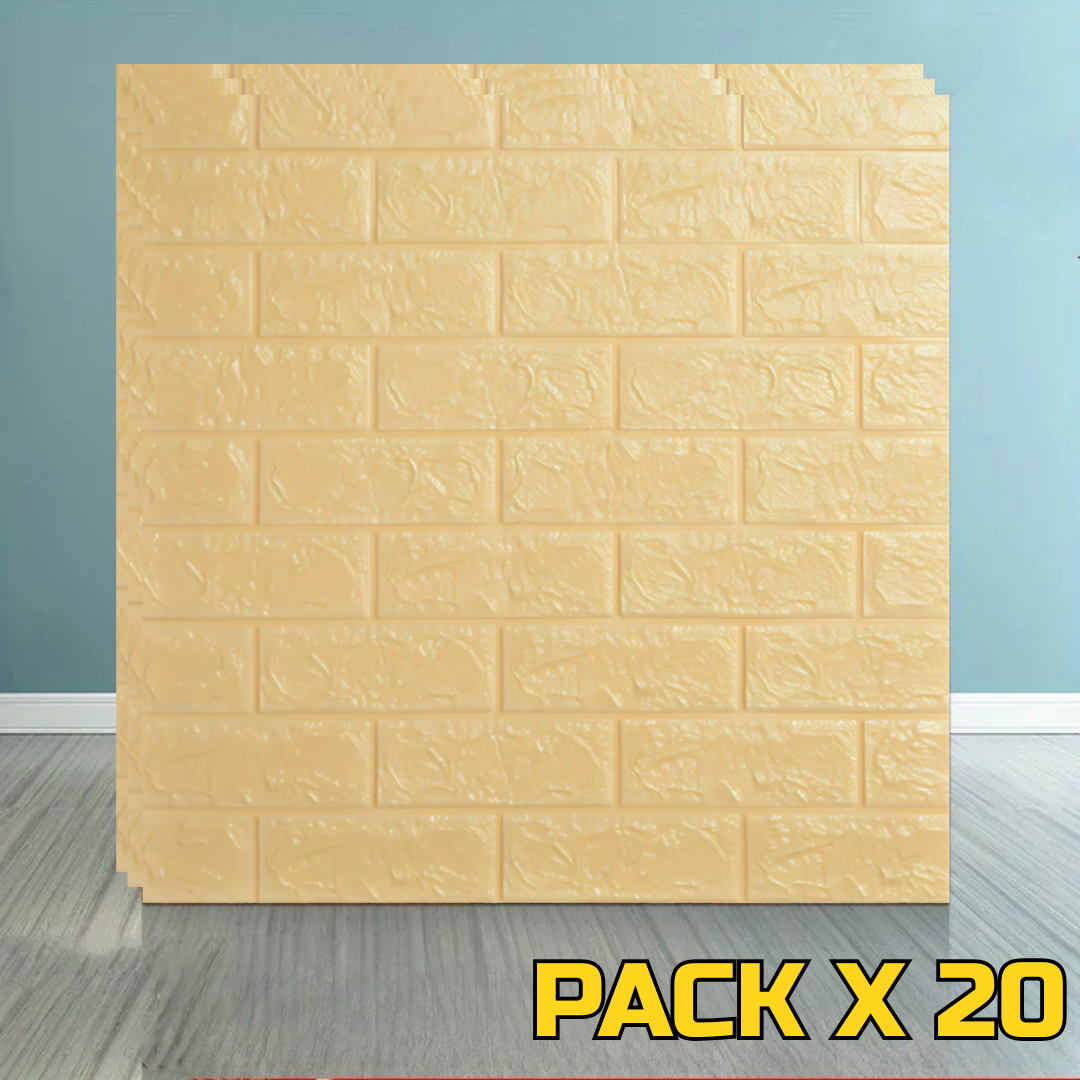 REVESTIMIENTO AUTOADHESIVO COLOR AMARILLO PACK X 20