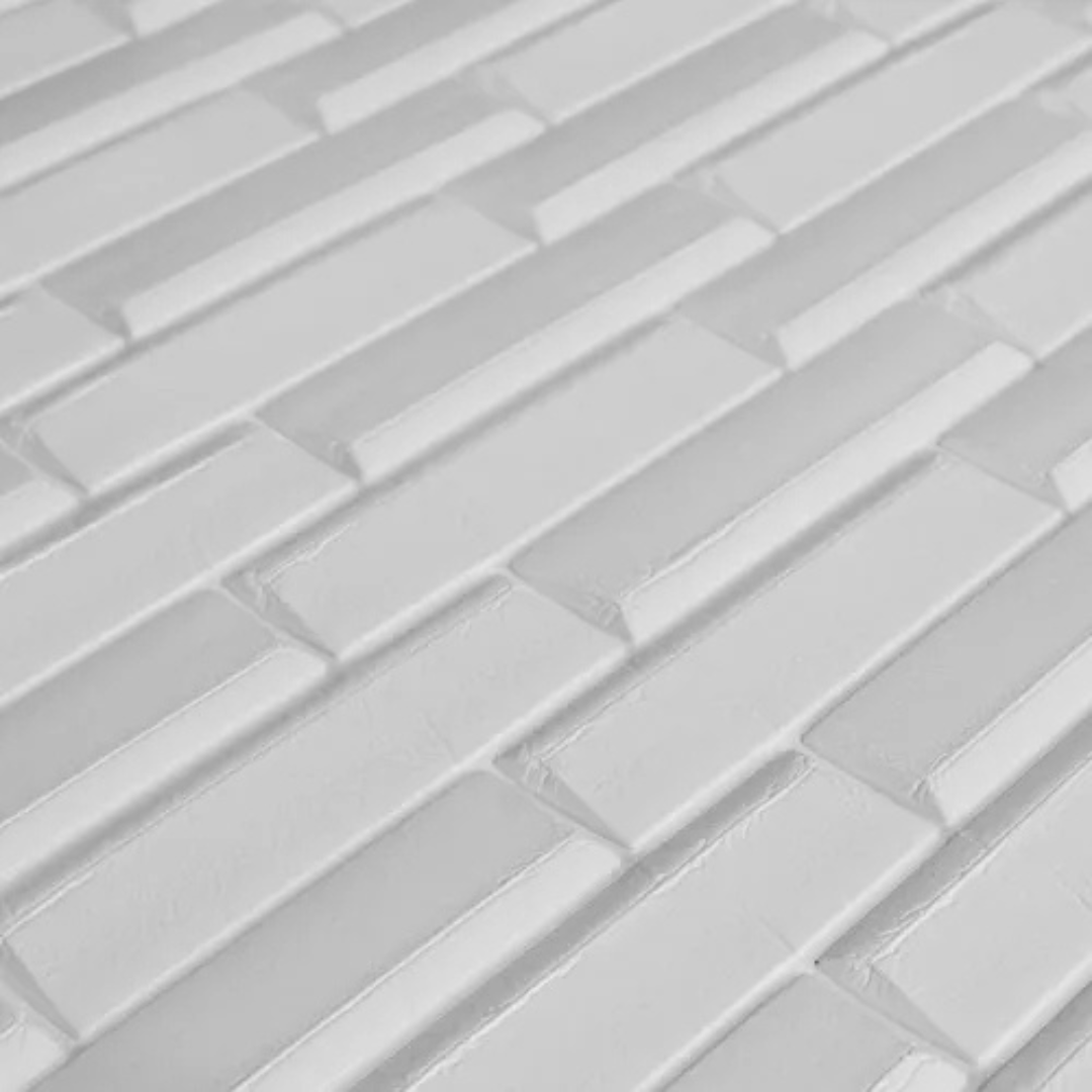 PLACAS AUTOADHESIVAS PARED LISTÓN BLANCO 5mm