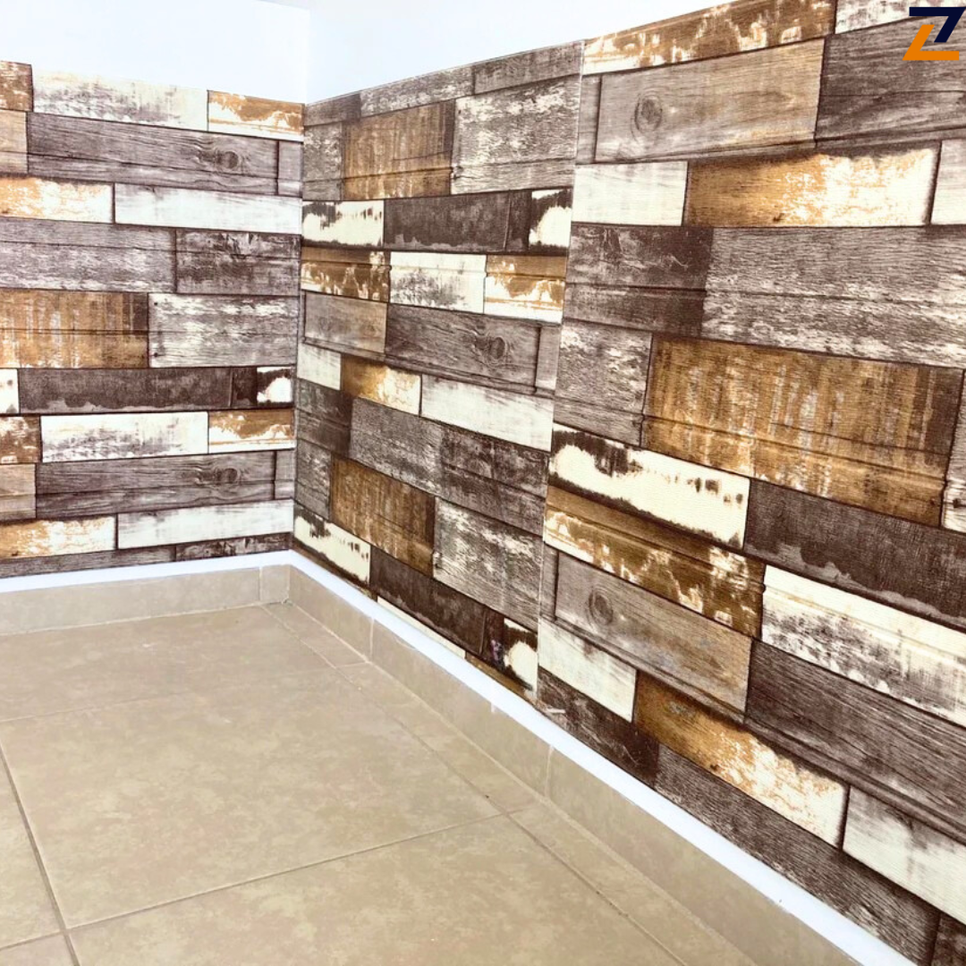 PLACAS AUTOADHESIVAS PARED MADERA M1