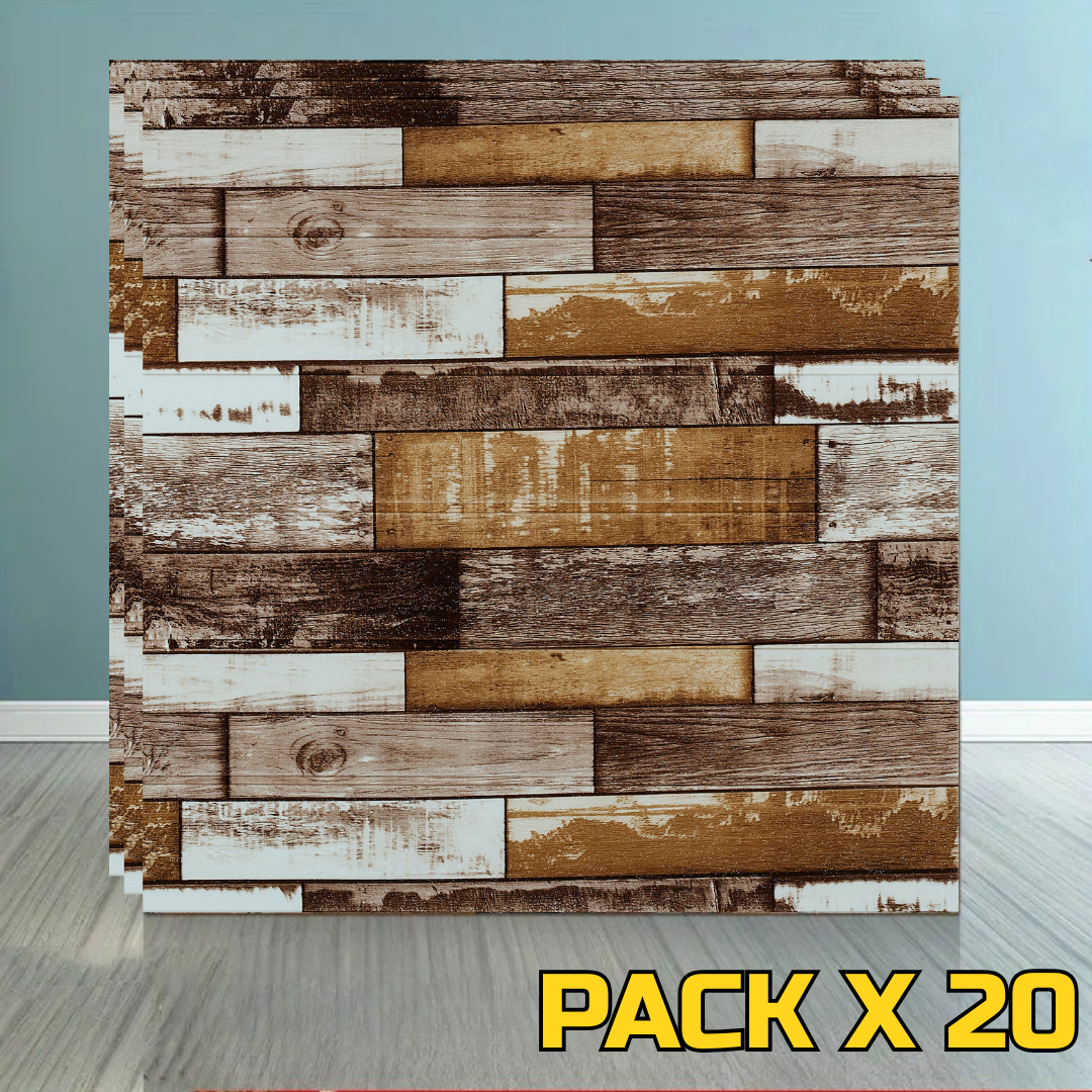 REVESTIMIENTO AUTOADHESIVO MADERA M1 PACK X 20