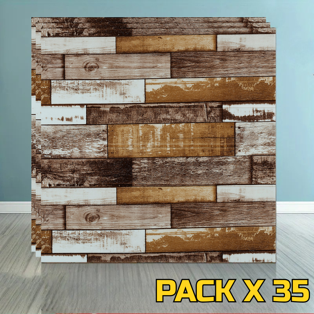 REVESTIMIENTO AUTOADHESIVO MADERA M1 PACK X 35