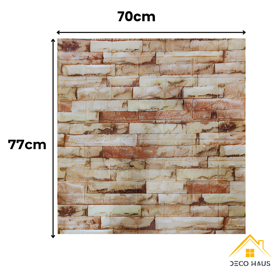 PLACAS AUTOADHESIVAS PARED PIEDRA P3 PACK X 35