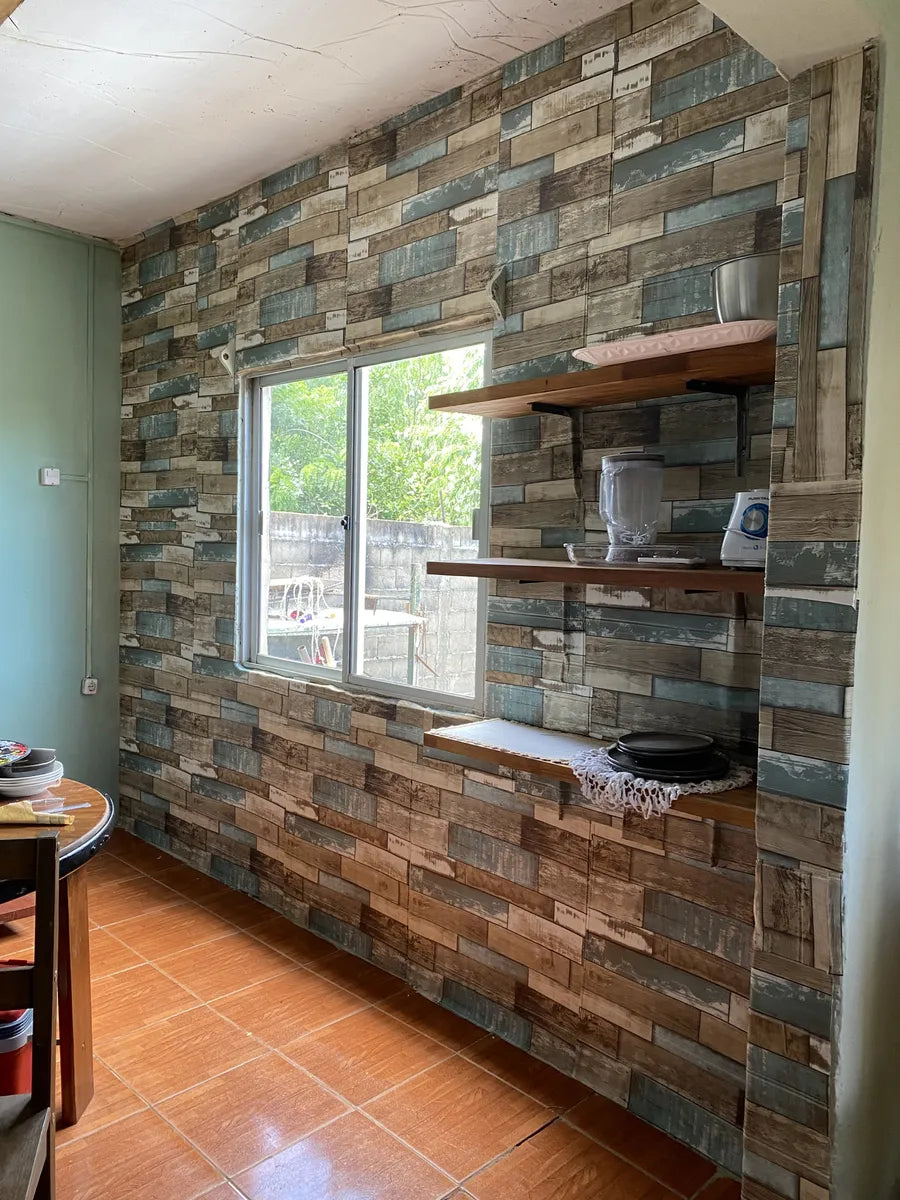 PLACAS AUTOADHESIVAS PARED MADERA M6 5mm