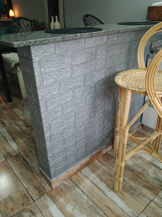 PLACAS AUTOADHESIVAS PARED GRIS 3mm