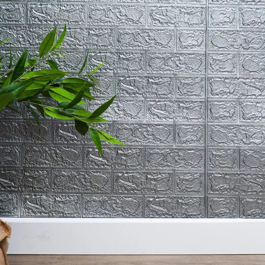 PLACAS AUTOADHESIVAS PARED GRIS PACK X 35