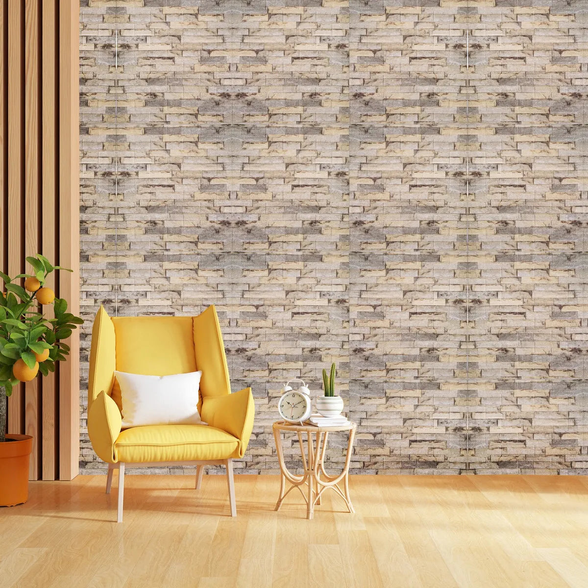 PLACAS AUTOADHESIVAS PARED PIEDRA P1 PACK X 50