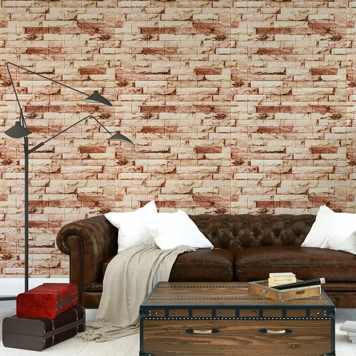 PLACAS AUTOADHESIVAS PARED PIEDRA P3 PACK X 35