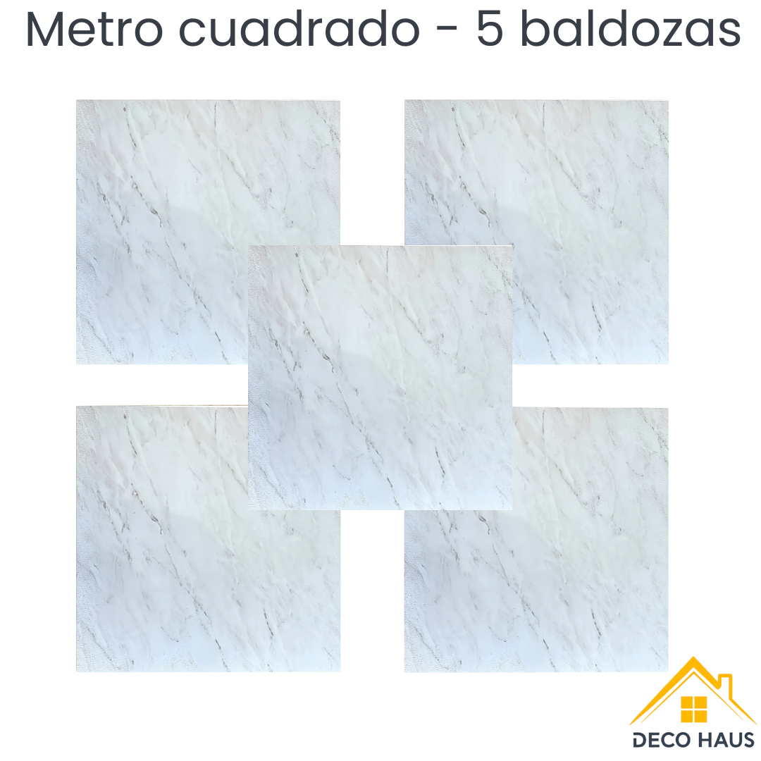 Piso Vinílico Autoadhesivo Baldosa BR1 45.7 x 45.7cm – Revestimiento Impermeable PVC, Fácil Instalación, Diseño Moderno Tipo Baldosa y Decorativo Para Cocina, Living y Dormitorio