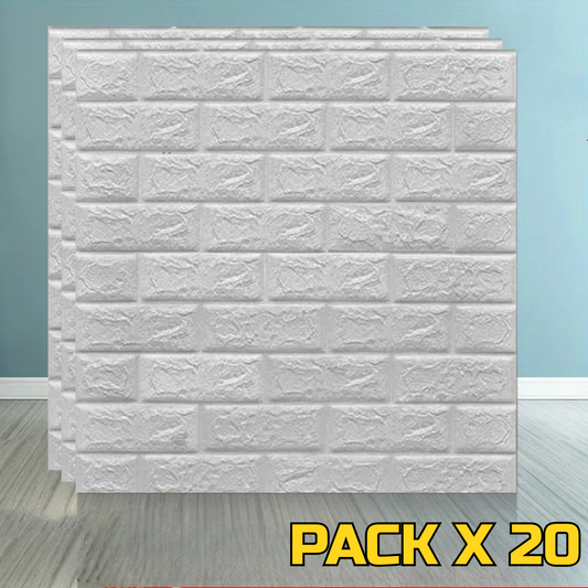 REVESTIMIENTO AUTOADHESIVO COLOR BLANCO 3mm PACK X 20