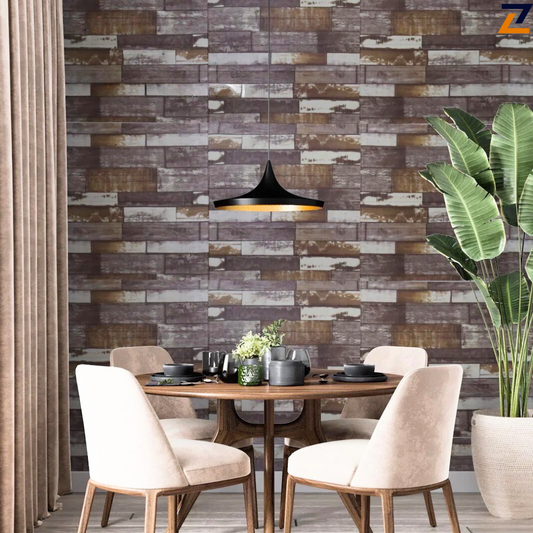 PLACAS AUTOADHESIVAS PARED MADERA M1
