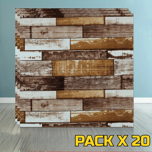 REVESTIMIENTO AUTOADHESIVO MADERA M1 PACK X 20