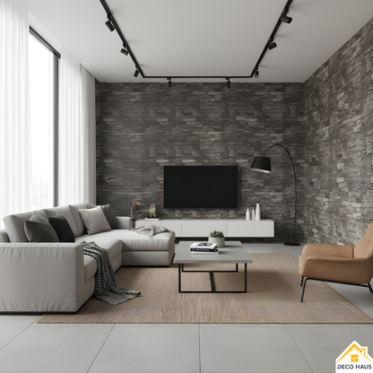 Placas Autoadhesivas 3D Piedra P8 Para Pared 70x77cm 3mm – Revestimiento Impermeable de PVC, Fácil Instalación, Textura Tipo Piedra, Recortable y Decorativo Para Cocina, Living y Dormitorio