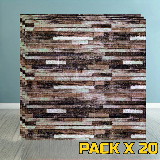 PLACAS AUTOADHESIVAS PARED PIEDRA P6 PACK X 20