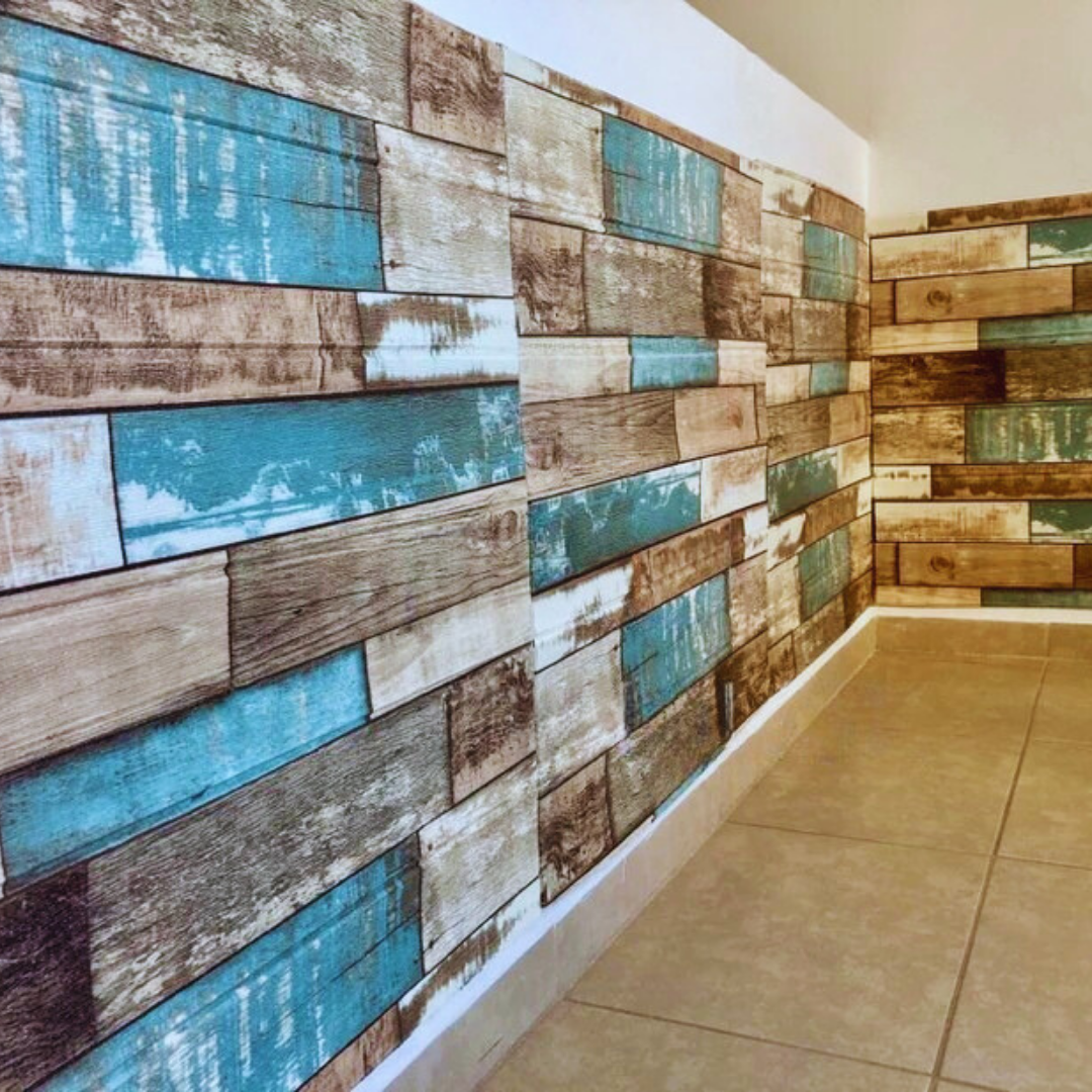 PLACAS AUTOADHESIVAS PARED MADERA M6 5mm
