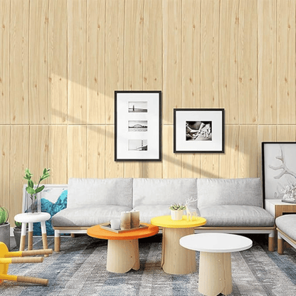 Placas Autoadhesivas Madera M4 Para Pared 70x70cm 5mm – Revestimiento Impermeable de PVC, Fácil Instalación, Textura Simil Madera, Recortable y Decorativo Para Living, Dormitorio y Oficina