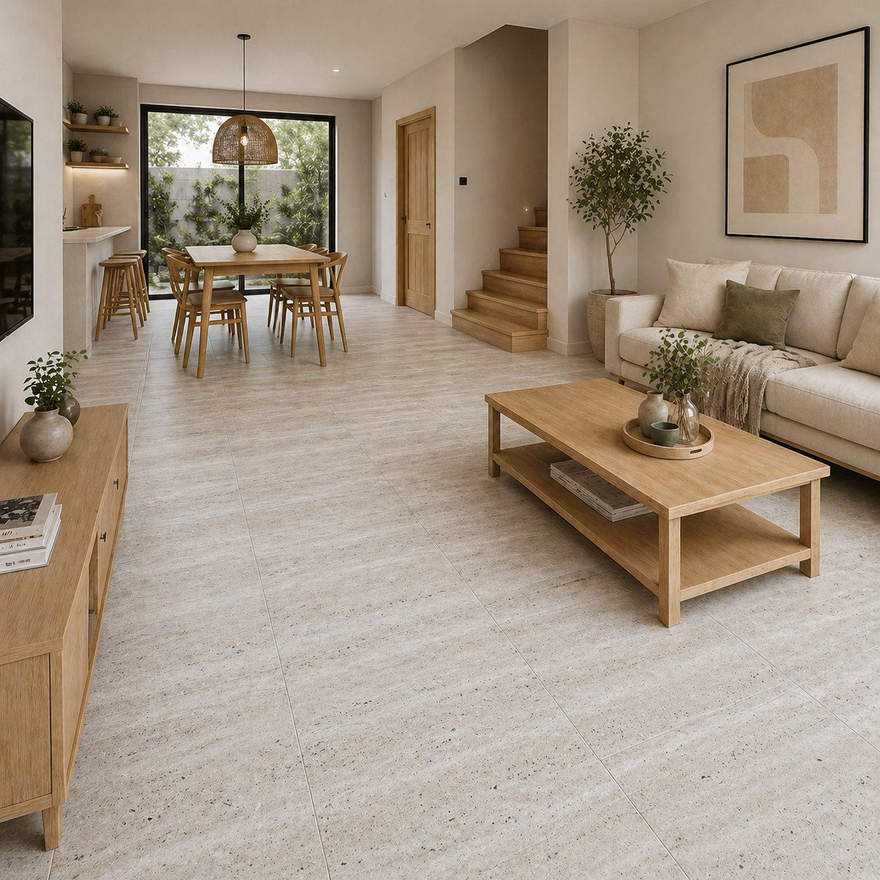 Piso Vinílico Autoadhesivo Baldosa BR3 45.7 x 45.7cm  – Revestimiento Impermeable PVC, Fácil Instalación, Diseño Moderno Tipo Baldosa y Decorativo Para Cocina, Living y Dormitorio