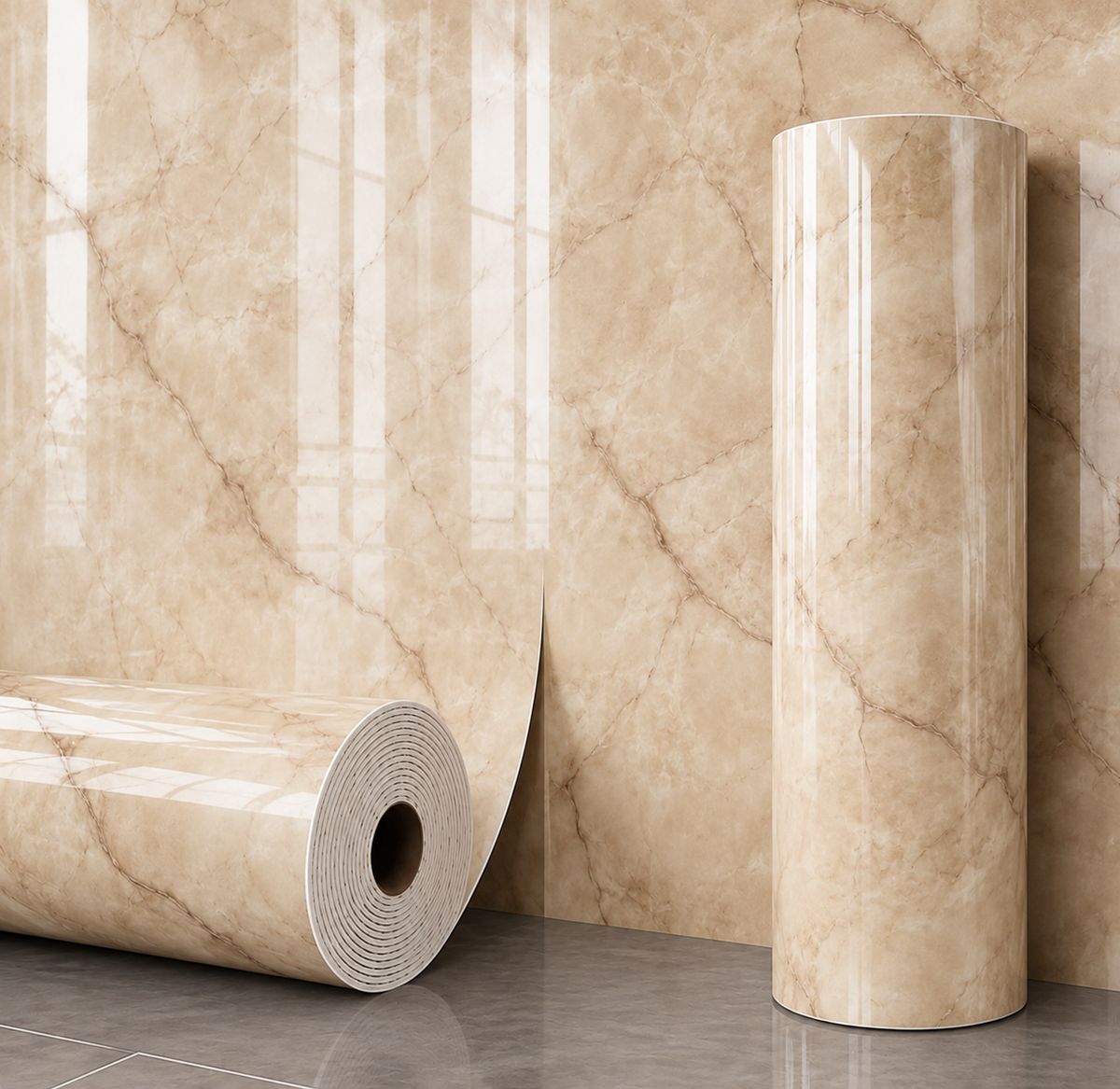 (PACK X4) Rollos Símil Mármol Autoadhesivos pared 2.80 x 1.20m