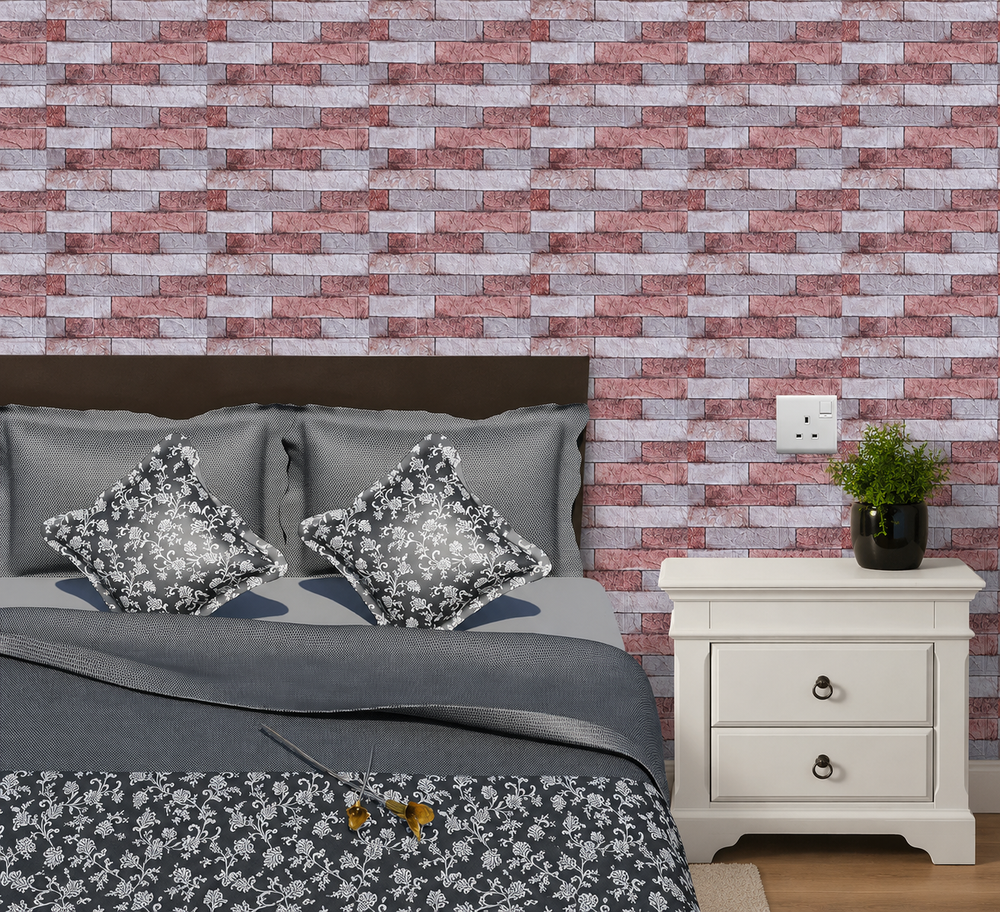 (PACK X20) Placas Autoadhesivas 3D Pared Símil Piedra 70x77cm 3mm