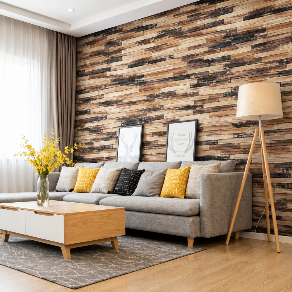 (PACK X20) Placas Autoadhesivas 3D Pared Símil Piedra 70x77cm 3mm
