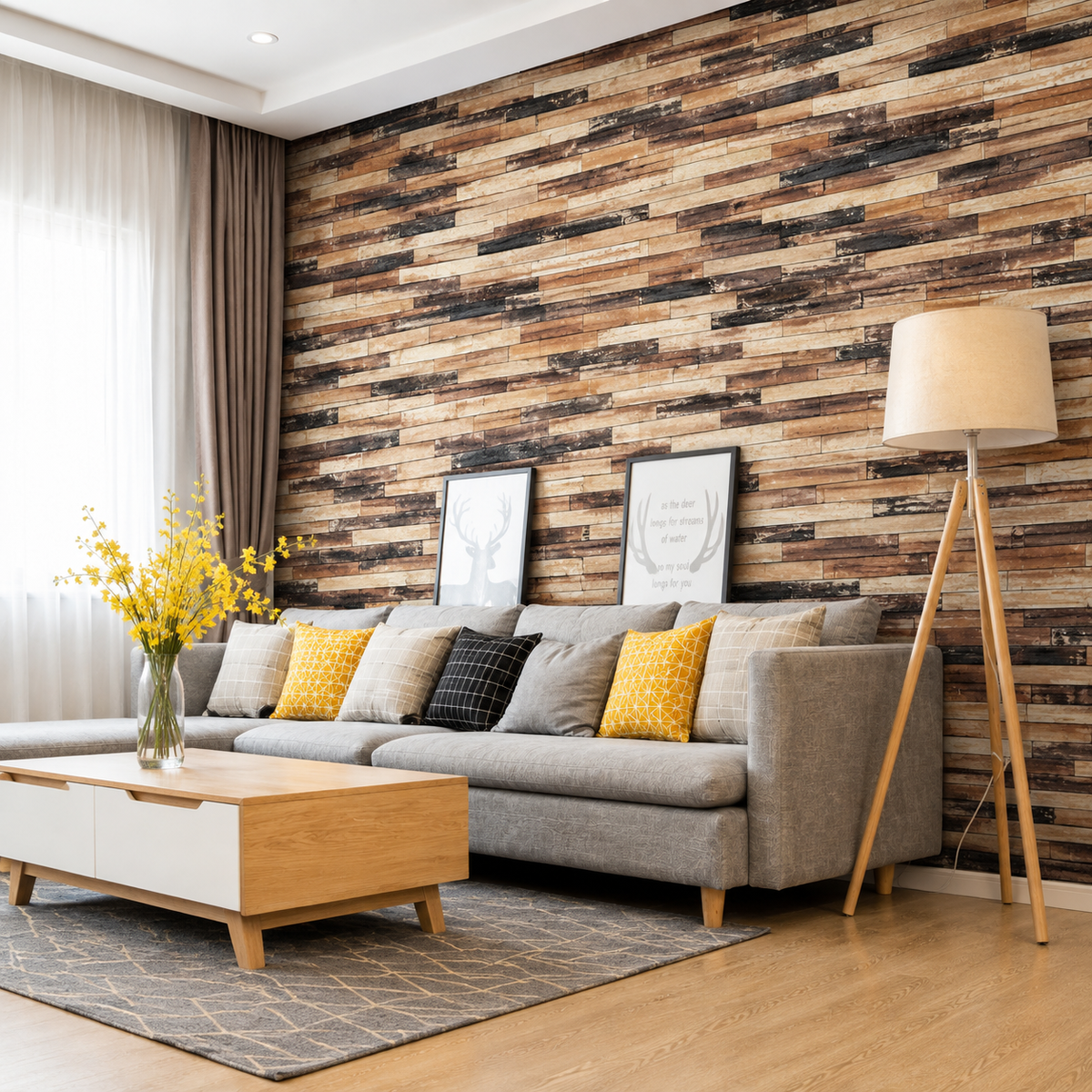 (PACK X20) Placas Autoadhesivas 3D Pared Símil Piedra 70x77cm 3mm