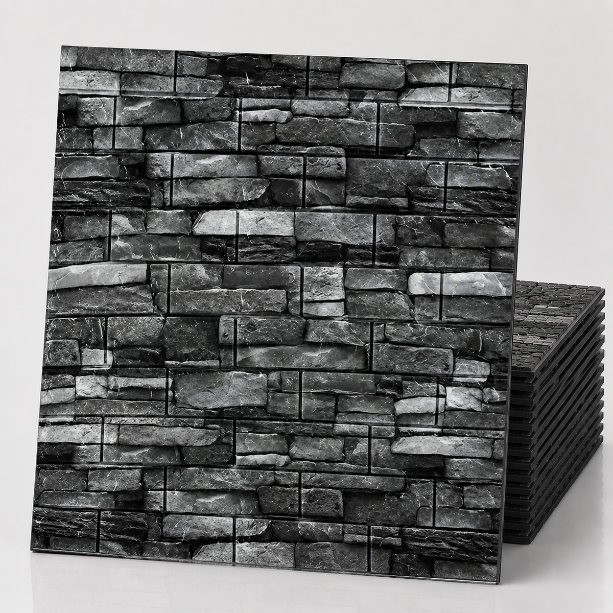 (PACK X20) Placas Autoadhesivas 3D Pared Símil Piedra 70x77cm 3mm