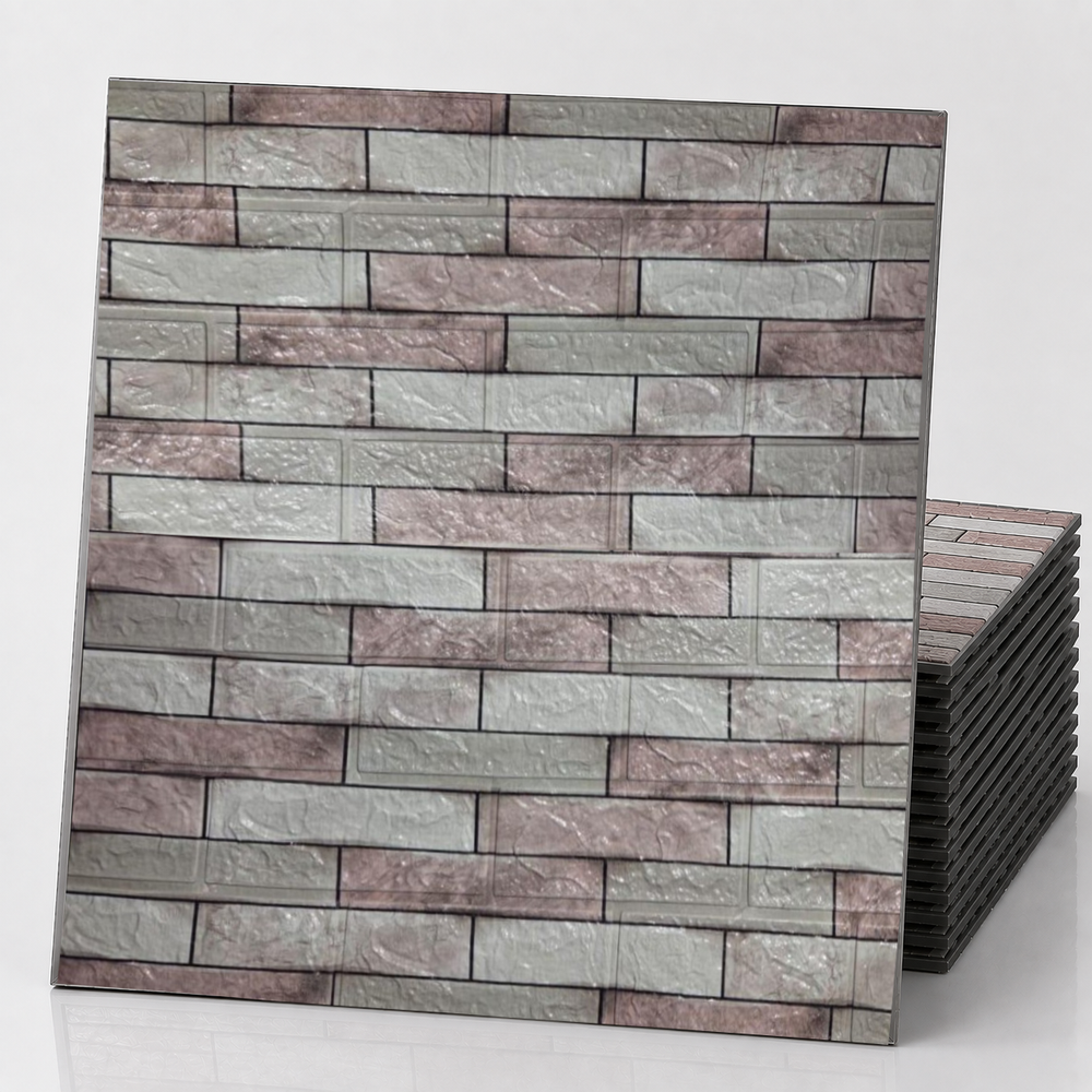 (PACK X20) Placas Autoadhesivas 3D Pared Símil Piedra 70x77cm 3mm