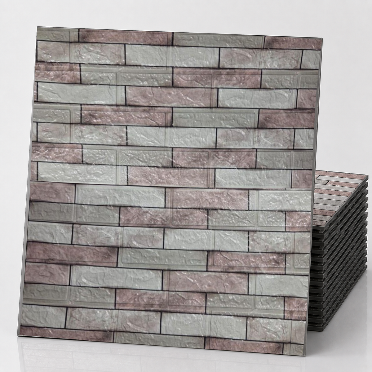 (PACK X20) Placas Autoadhesivas 3D Pared Símil Piedra 70x77cm 3mm