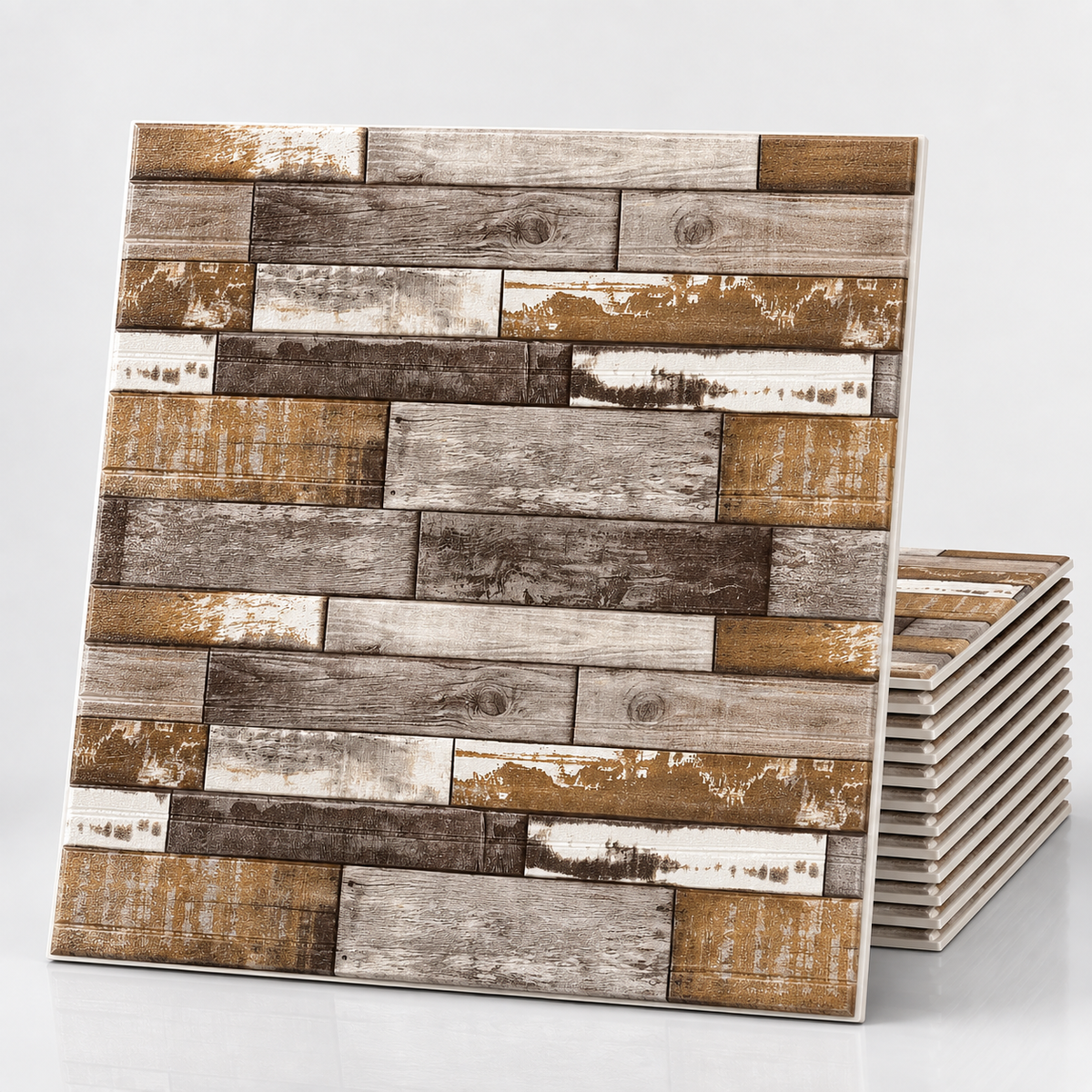 (PACK X20) Placas Autoadhesivas Símil Madera Pared 70x70cm 5mm