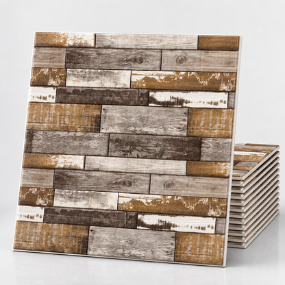 (PACK X20) Placas Autoadhesivas Símil Madera Pared 70x70cm 5mm