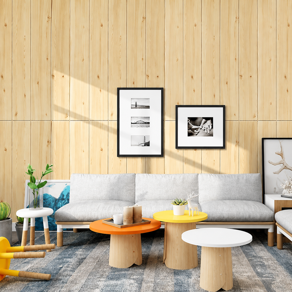 (PACK X20) Placas Autoadhesivas Símil Madera Pared 70x70cm 5mm