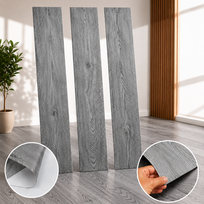 Piso Vinílico Autoadhesivo Listón DC2 91.4x15.2cm – Revestimiento Impermeable PVC, Fácil Instalación, Diseño Simil Madera y Decorativo Para Living, Dormitorio y Cocina