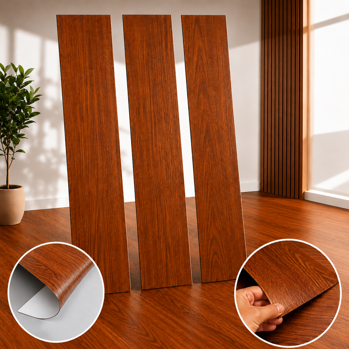 Piso Vinílico Autoadhesivo Listón DC1 91.4x15.2cm – Revestimiento Impermeable PVC, Fácil Instalación, Diseño Simil Madera y Decorativo Para Living, Dormitorio y Cocina