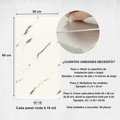 PLACAS AUTOADHESIVAS PARED MÁRMOL S1