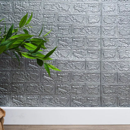 PLACAS AUTOADHESIVAS PARED GRIS PACK X 35