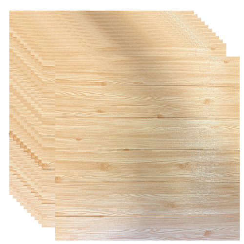 Placas Autoadhesivas Madera M4 Para Pared 70x70cm 5mm – Revestimiento Impermeable de PVC, Fácil Instalación, Textura Simil Madera, Recortable y Decorativo Para Living, Dormitorio y Oficina