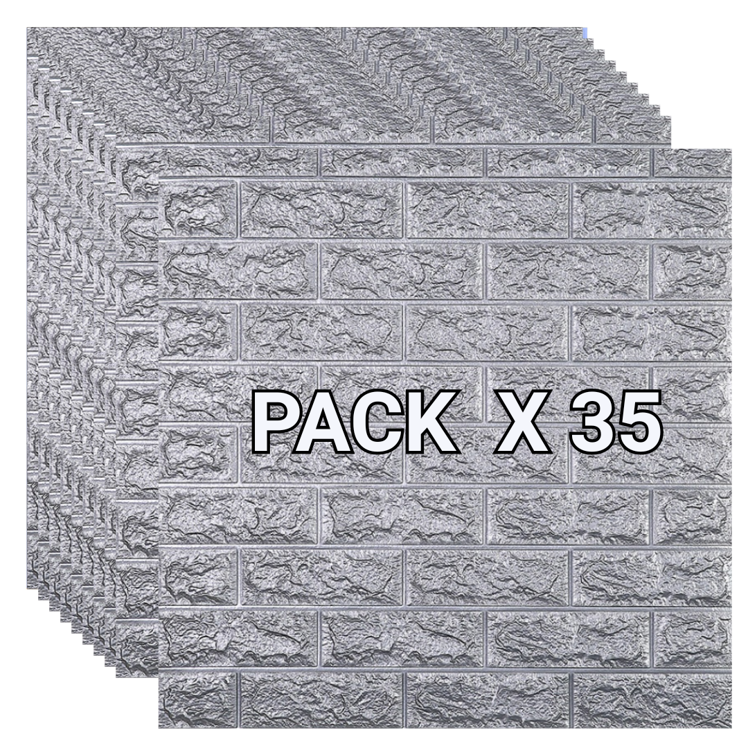 Placas Autoadhesivas Gris (X35)