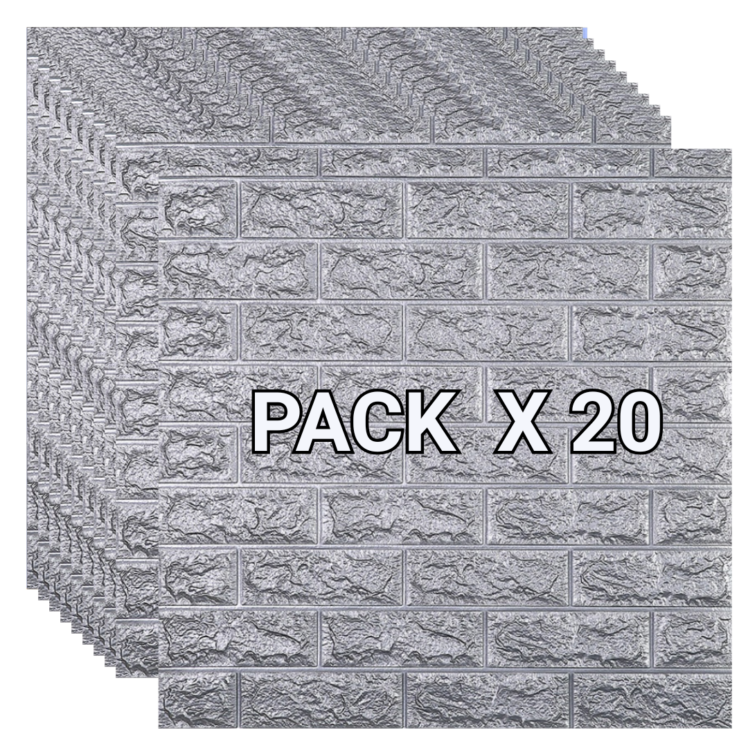 Placas Autoadhesivas Gris (X20)