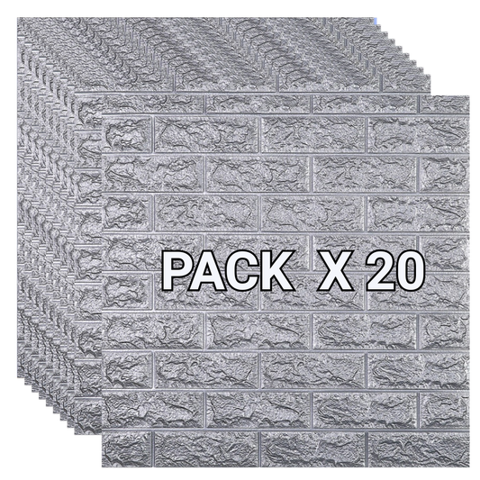 Placas Autoadhesivas Gris (X20)