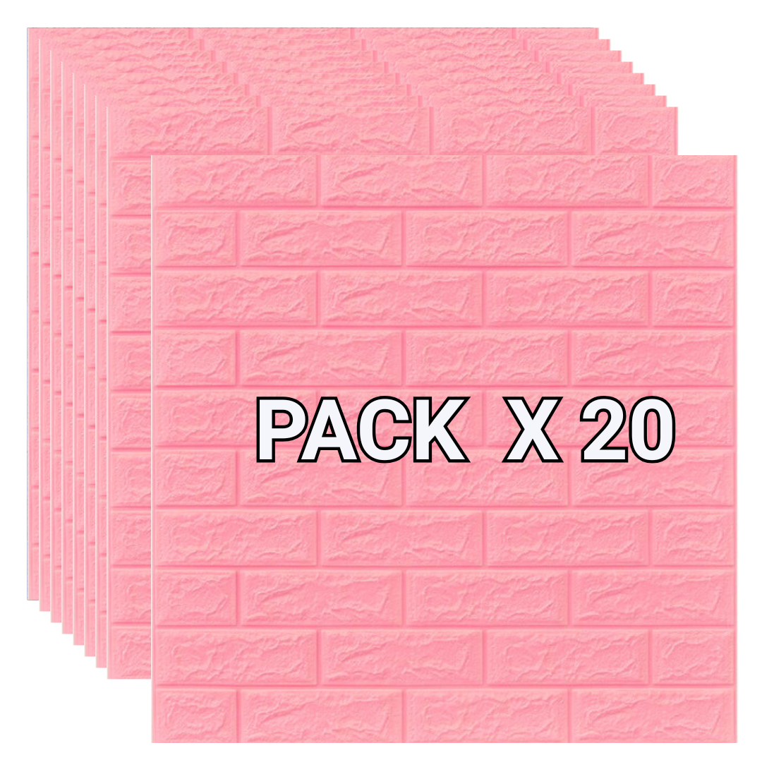 Placas Autoadhesivas Rosa (X20)