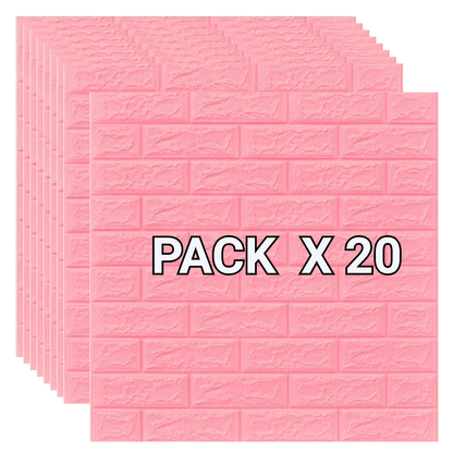Placas Autoadhesivas Rosa (X20)