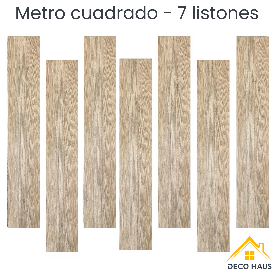 Piso Vinílico Autoadhesivo Listón DC3 91.4x15.2cm – Revestimiento Impermeable PVC, Fácil Instalación, Diseño Simil Madera y Decorativo Para Living, Dormitorio y Cocina