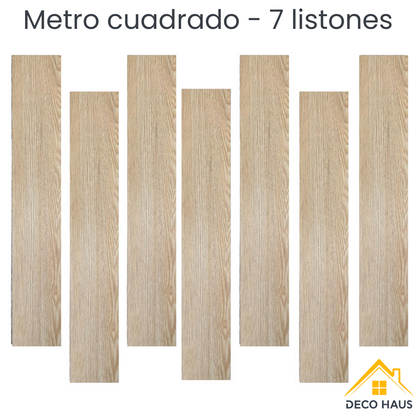 Piso Vinílico Autoadhesivo Listón DC3 91.4x15.2cm – Revestimiento Impermeable PVC, Fácil Instalación, Diseño Simil Madera y Decorativo Para Living, Dormitorio y Cocina