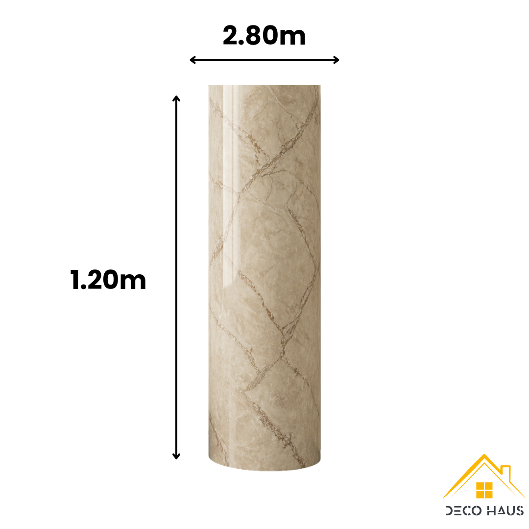 Rollo Mármol Autoadhesivo R4 1.20x2.80m – Revestimiento PVC Impermeable, Fácil Instalación, Diseño Simil Mármol HD y Decorativo Para Baños, Cocinas y Living