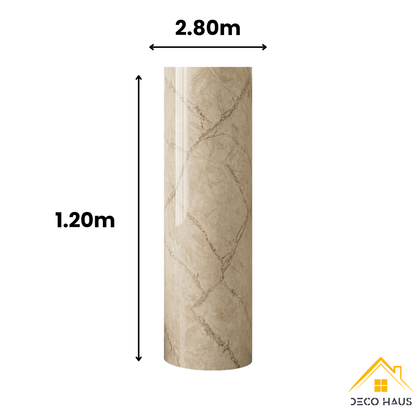 Rollo Mármol Autoadhesivo R4 1.20x2.80m – Revestimiento PVC Impermeable, Fácil Instalación, Diseño Simil Mármol HD y Decorativo Para Baños, Cocinas y Living