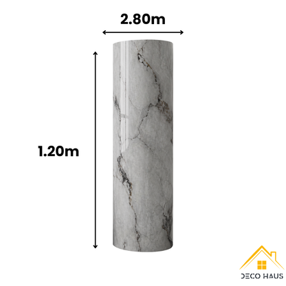 Rollo Mármol Autoadhesivo R6 1.20x2.80m – Revestimiento PVC Impermeable, Fácil Instalación, Diseño Simil Mármol HD y Decorativo Para Baños, Cocinas y Living