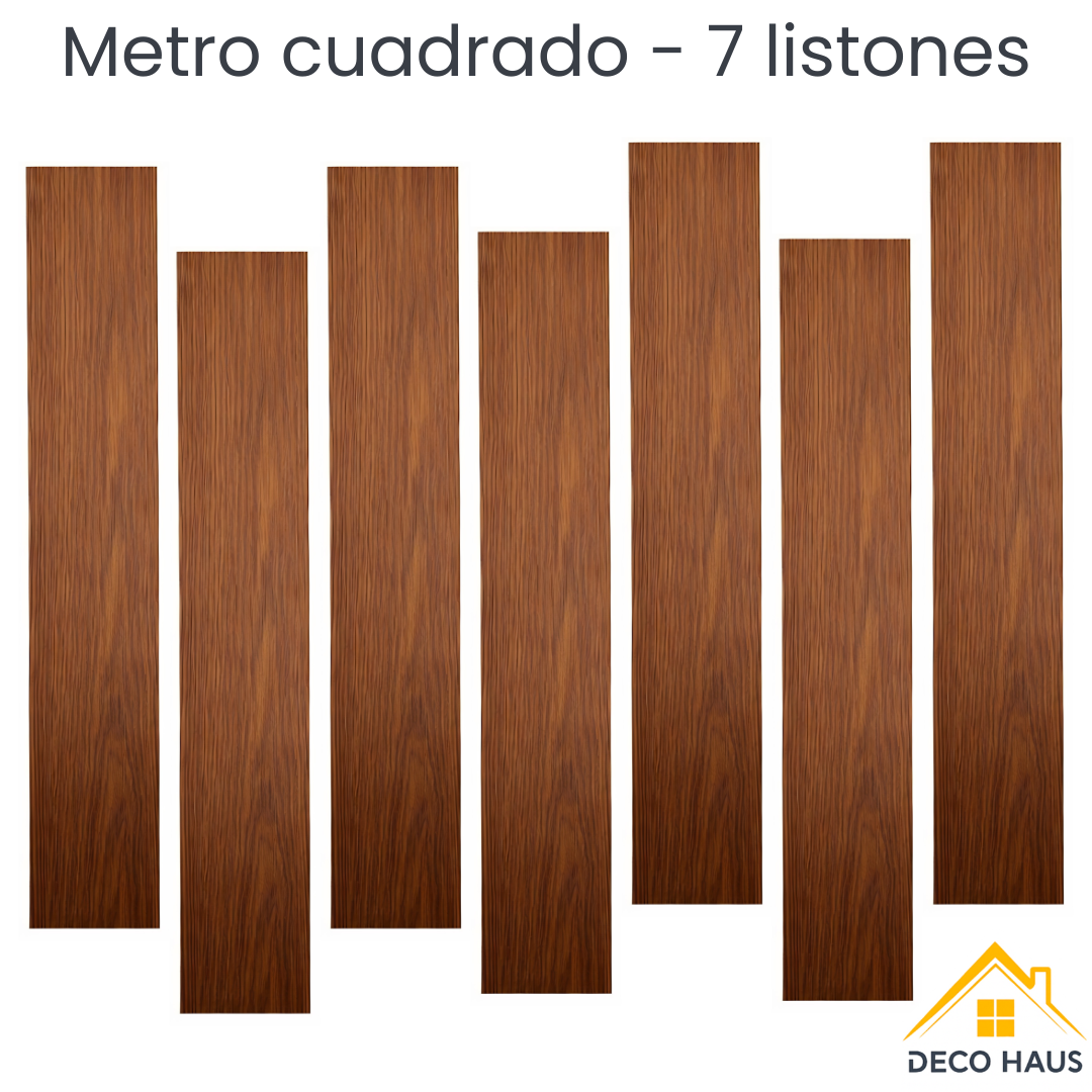 Piso Vinílico Autoadhesivo Listón DC1 91.4x15.2cm – Revestimiento Impermeable PVC, Fácil Instalación, Diseño Simil Madera y Decorativo Para Living, Dormitorio y Cocina