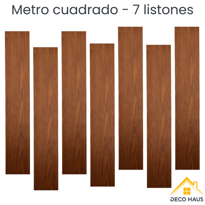 Piso Vinílico Autoadhesivo Listón DC1 91.4x15.2cm – Revestimiento Impermeable PVC, Fácil Instalación, Diseño Simil Madera y Decorativo Para Living, Dormitorio y Cocina