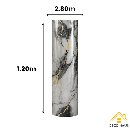 Rollo Mármol Autoadhesivo R8 1.20x2.80m – Revestimiento PVC Impermeable, Fácil Instalación, Diseño Simil Mármol HD y Decorativo Para Baños, Cocinas y Living