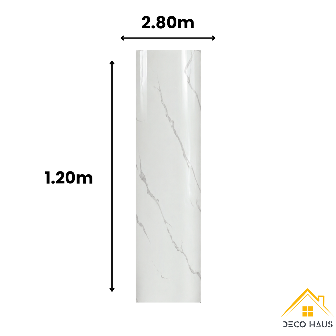 Rollo Mármol Autoadhesivo R2 1.20x2.80m – Revestimiento PVC Impermeable, Fácil Instalación, Diseño Simil Mármol HD y Decorativo Para Baños, Cocinas y Living