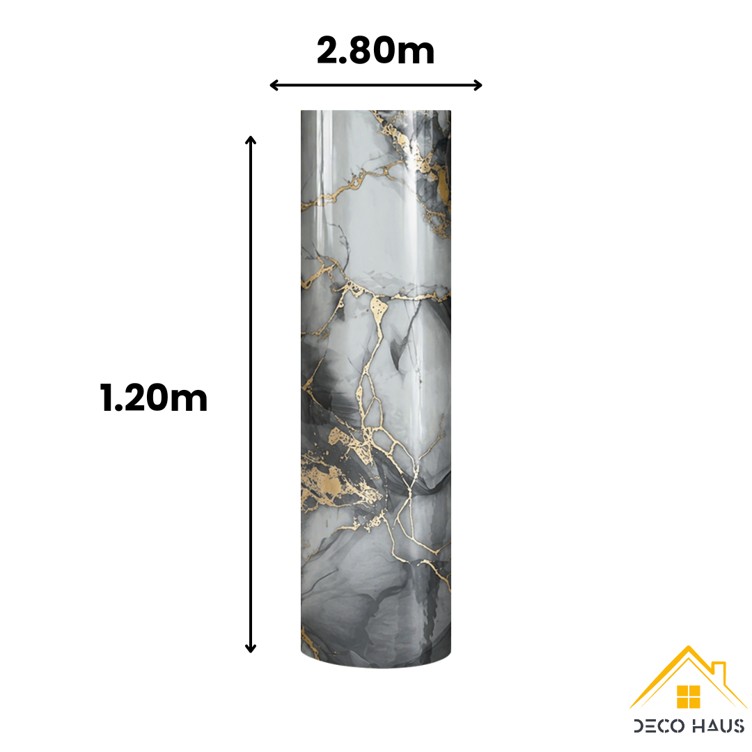 Rollo Mármol Autoadhesivo R5 1.20x2.80m – Revestimiento PVC Impermeable, Fácil Instalación, Diseño Simil Mármol HD y Decorativo Para Baños, Cocinas y Living